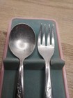 1847 Rogers Bros Silverplate International Silver Springtime Baby Fork Spoon Vtg
