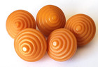 Bakelite Buttons 6 Vintage Butterscotch Carved Stepped Cone Shape Bigger Size