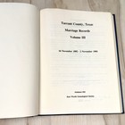 Tarrant County Texas Marriage Records Vol Iii Fort Worth Genealogical Society Hc