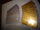 14 -gold   Silver Dollar Bill Set  1-2-5-10-20-50-100   Each In Pvc Bill Holder