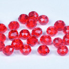 430pcs Briolette Crystal Glass Beads  6mm Siam Red Faceted Rondelle Glass Beads 