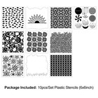 10pcs Sunshine Cloud Plastic Stencils For Diy Scrapbooking Craft Card Making