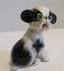 Vintage Japan Black White Kitschy Bug Eyed Funny Face Boston Terrier Figurine