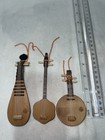 Lot Of 3 Vintage Chinese Wood Stringed Instruments 