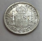 1904 50 Cent Alfonso Xiii   spain  Silver Coin - World Coin