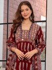 Woman s Pure Cotton A-line Kurta Sets With Palazzos   Dupatta kurti Set