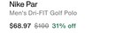 Nike  Men-l  Dri-fit Golf Polo  Blue