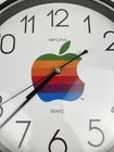 Vintage Apple Computer Wall Clock Macintosh Rainbow Logo Bifora Japan Tested 