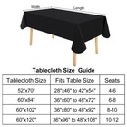 60 x84  Rectangle Vinyl Tablecloth Waterproof Plastic Flannel Backed Table Cover