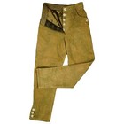 Ladies Traditional Trousers Bavaria Lederhosen High R  Oktoberfest Leather 36 W26 L30 Beige