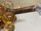 Vtg  Grapes On Driftwood Cluster Acrylic Lucite Amber gold