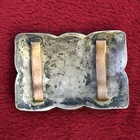 Vtg  Southwestern Etched Silvertone 2  Belt Buckle 