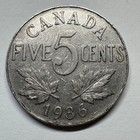1936 Canada 5 Cents - Coin  d-023