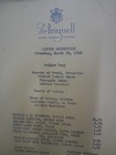 The Braznell Hotel Menu 1940 Vintage Miami Florida Old 1 Page 