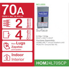 Square D Breaker Box 70 Amp Subpanel Indoor Load Center 2 Space 4 Circuit