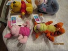 Disney Winnie The Pooh Play Pals Baby Plush Rattle Pooh Tigger Piglet Eeyore New