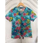 Cherokee Workwear Floral Scrub Top     Women s M Medical     Bright Botanical Print