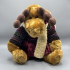 Dan Dee Collectors Moose Plush In Holiday Dress   Scarf 16  Stuffed Animal