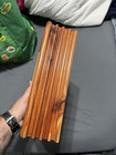 Vintage Cedar Box Wooden Storage Case With Holy Bible Blue Felt Lined  1255-oo 