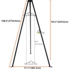 Ginkman 600 Lbs Capacity Tripod Hoist Deer Hanger   16 4 Ft Long Steel Cable