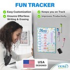 Magnetic Dry Erase Menu Board For Fridge  flowers  16x12  - Weekly Meal Planner