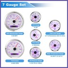 Boat 7 Gauge Set Gps Speedometer Tacho Fuel temp oil volt trim For Marine