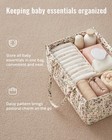Blissful Diary Floral Diaper Caddy Organizer Stylish Nursery Storage Basket