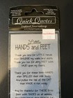 Quick Quotes Instant Journaling Vellum Strip   Little Hands feet