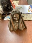 Jesus Hooded Head Bust Statue Figurine  Christianity Religious Figure