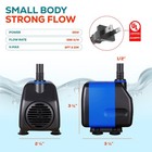 Submersible Aquarium Water Pump Quiet Powerhead Pond Fish Tank Hydroponic 396gph