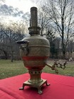  rare  Large  Turkish Tea Samovar Antique Brass W  Original Patina Circa 1890