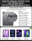 Keyboard Case For Ipad Air 13 M3 m2   Ipad Pro 12 9 Trackpad Battery Display