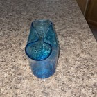 Hand Blown Aqua Blue Glass Vase