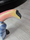 Vintage Hand Painted Toucan Wood Carving     Tropical Jungle D  cor Collectible