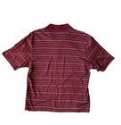 Nike Tiger Woods Golf Shirt Polo Maroon Dark Red Striped Men   s M