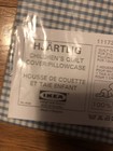 Ikea Childrens Quilt And Pillowcase Cover Blue Gingham Heart New Hjartlig