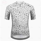 Men Cycling Jersey Black Short Sleeve Breathable Quick Dry Cycle Jersey Clothes