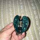 Green   Gold Kalo Claw Hair Clip Plastic With Teeth For Women Adult