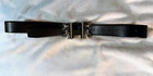 Black Leather Belt Top Hat Skulls Metal Buckle Gothic Biker Punk Rock Accessory