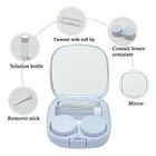 2 Pack Cute Contact Lens Case Travel Kit  Cute Contact Case With Mirror Tweez   