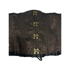 Brown Brocade Steampunk Underbust Corset Steel Boned Gothic Victorian Waist 3xl