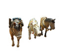 Lot Of 3 Vintage Schleich Brown Horses 2005