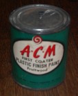Vintage A c m  Arthur C  Mangels Industries Pa  Metal Advertising Paint Can Tin