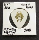 W  Axl Rose Guns N Roses Authentic Tour Issued Guitar Pick 2018 Tour Issued