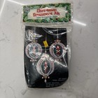 Christmas Ornament Bead Sequin Kit Holiday Indstries  3171m Makes 3 Vintage New