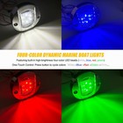 6x Marine Boat Led Deck Courtesy Lights Round Rgb Stern Transom Lights 12v