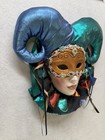 Vintage Clay Art Jester Court Mask Wall Hanging Mardi Gras Venetian Hand Painted