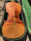 Vintage Antique Old Violin For Parts Or Restoration Germany W  Case 14 3 16 Back