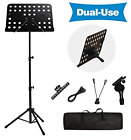 Brand New T-sign Sheet Music Stand  qgx9   Dual Use  Portable And Adjustable