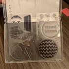 Stampin Up Sparkly Seasons Christmas Snowman 15 Clear Cling Mount Stamps